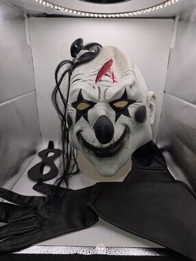 Killer Clown Adult Mask & Gloves Fun World Halloween Scary